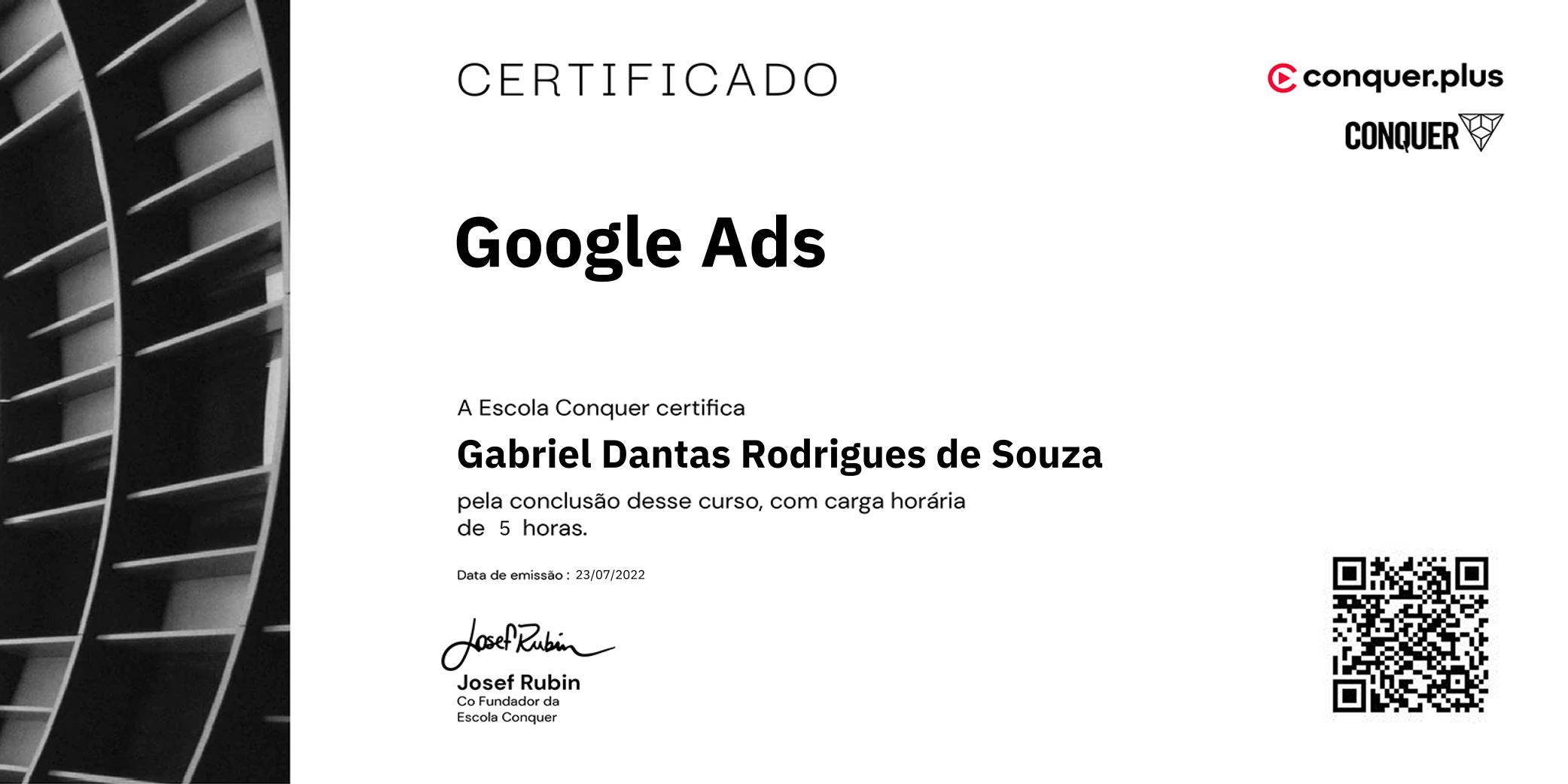 Certificado de Google Ads